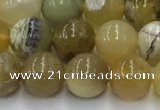 COP1736 15.5 inches 8mm round yellow opal beads wholesale