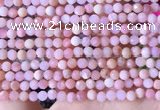 COP1740 15.5 inches 4mm faceted round natural pink opal beads