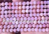 COP1741 15.5 inches 5mm - 5.5mm faceted round natural pink opal beads