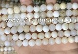 COP1754 15.5 inches 8mm round natural white opal gemstone beads