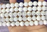 COP1772 15.5 inches 8mm round white opal gemstone beads