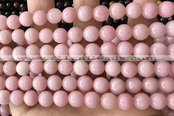 COP1779 15.5 inches 8mm round Chinese pink opal gemstone beads
