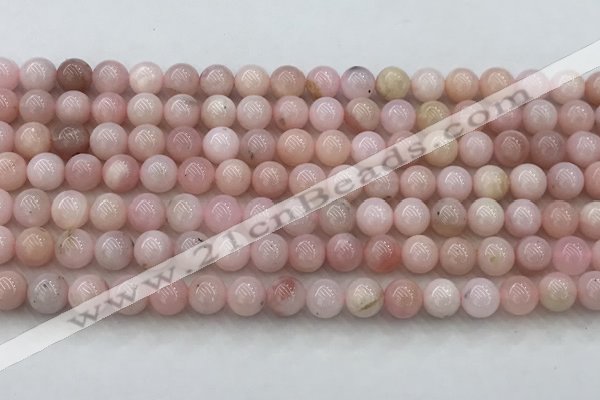 COP1780 15.5 inches 6mm round pink opal gemstone beads