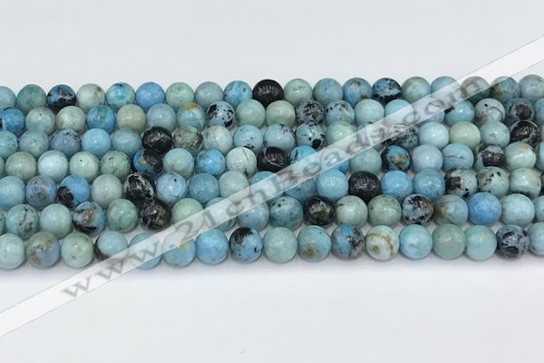 COP1790 15.5 inches 6mm round blue opal gemstone beads