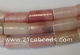 COP180 15.5 inches 8*16mm tube pink opal gemstone beads wholesale