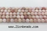 COP1850 15.5 inches 10mm faceted round pink opal gemstone beads wholesale