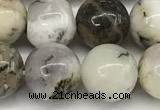 COP1857 15 inches 8mm round white opal beads