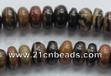 COP202 15.5 inches 7*12mm rondelle natural brown opal gemstone beads