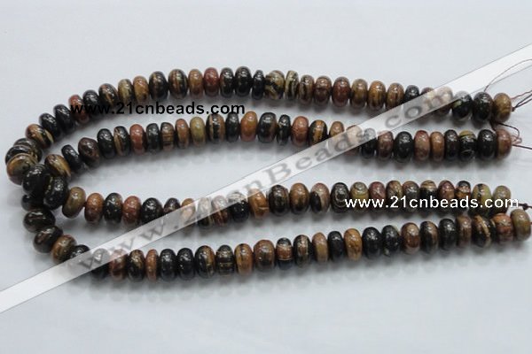 COP202 15.5 inches 7*12mm rondelle natural brown opal gemstone beads