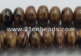 COP203 15.5 inches 8*14mm rondelle natural brown opal gemstone beads