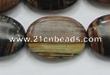 COP217 15.5 inches 22*30mm oval natural brown opal gemstone beads