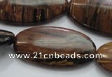 COP218 15.5 inches 20*40mm oval natural brown opal gemstone beads