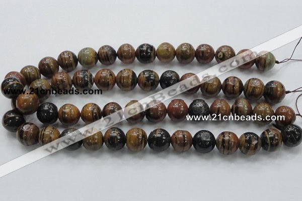 COP223 15.5 inches 14mm round natural brown opal gemstone beads