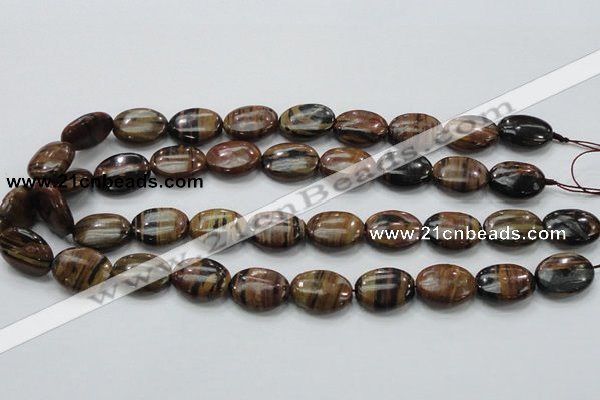 COP232 15.5 inches 15*20mm oval natural brown opal gemstone beads