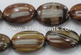 COP233 15.5 inches 18*25mm oval natural brown opal gemstone beads