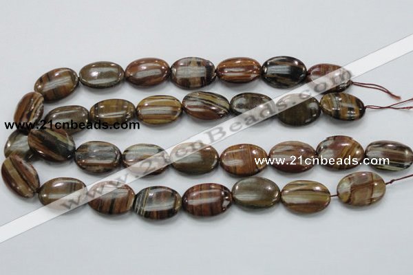 COP233 15.5 inches 18*25mm oval natural brown opal gemstone beads