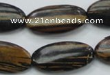 COP234 15.5 inches 15*30mm oval natural brown opal gemstone beads