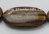 COP236 15.5 inches 25*50mm oval natural brown opal gemstone beads