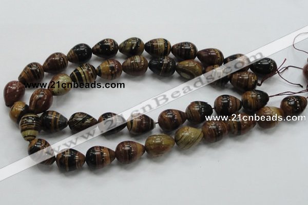 COP239 15.5 inches 15*20mm teardrop natural brown opal gemstone beads