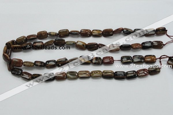 COP248 15.5 inches 10*14mm rectangle natural brown opal gemstone beads