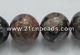 COP250 15.5 inches 20mm round natural grey opal gemstone beads