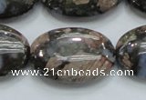 COP257 15.5 inches 20*30mm oval natural grey opal gemstone beads