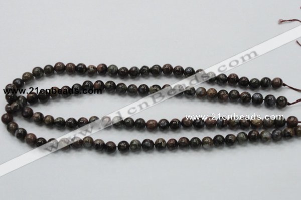 COP265 15.5 inches 8mm round natural grey opal gemstone beads