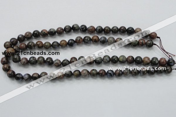 COP266 15.5 inches 10mm round natural grey opal gemstone beads