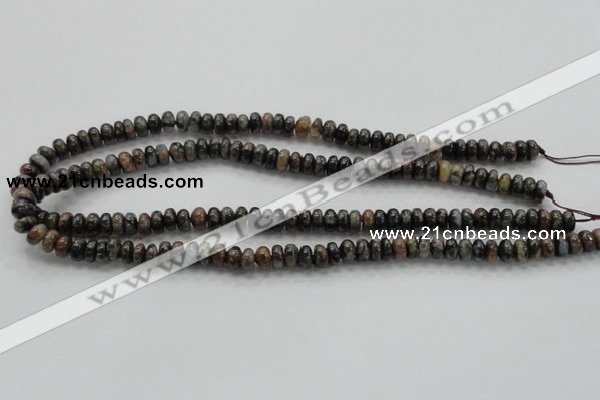 COP268 15.5 inches 4*8mm rondelle natural grey opal gemstone beads