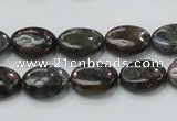 COP269 15.5 inches 10*14mm oval natural grey opal gemstone beads