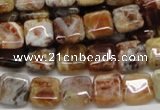 COP304 15.5 inches 10*10mm square brandy opal gemstone beads wholesale