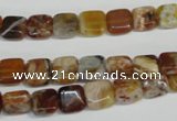 COP320 15.5 inches 8*8mm square brandy opal gemstone beads wholesale