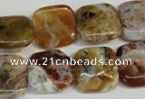 COP322 15.5 inches 16*16mm square brandy opal gemstone beads wholesale