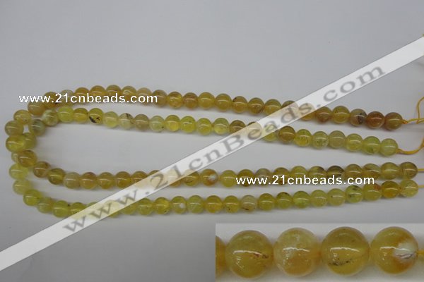 COP332 15.5 inches 8mm round yellow opal gemstone beads wholesale