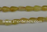 COP337 15.5 inches 6*9mm teardrop yellow opal gemstone beads