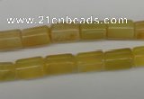 COP338 15.5 inches 8*11mm tube yellow opal gemstone beads