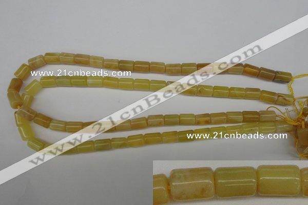 COP338 15.5 inches 8*11mm tube yellow opal gemstone beads