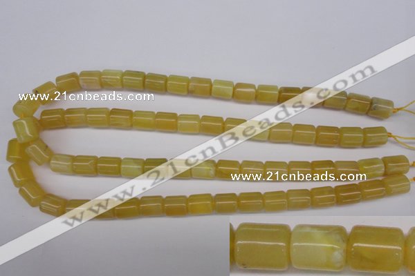 COP339 15.5 inches 10*12mm tube yellow opal gemstone beads