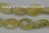 COP343 15.5 inches 13*18mm faceted oval yellow opal gemstone beads