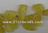 COP348 Top-drilled 7*8mm – 24*25mm freeform yellow opal gemstone beads