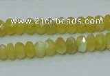 COP352 15.5 inches 5*8mm faceted rondelle yellow opal gemstone beads wholes