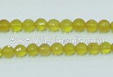 COP353 15.5 inches 6mm faceted round yellow opal gemstone beads wholesale