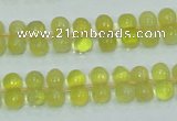 COP354 15.5 inches 6*12mm bone shape yellow opal gemstone beads