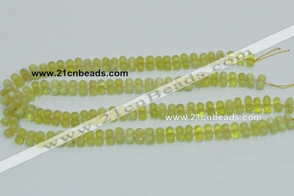 COP354 15.5 inches 6*12mm bone shape yellow opal gemstone beads