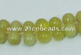 COP355 15.5 inches 8*16mm bone shape yellow opal gemstone beads