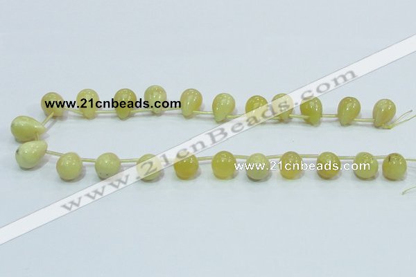 COP357 15.5 inches 13*18mm teardrop yellow opal gemstone beads