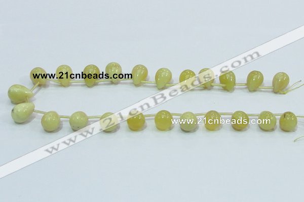 COP357 15.5 inches 13*18mm teardrop yellow opal gemstone beads