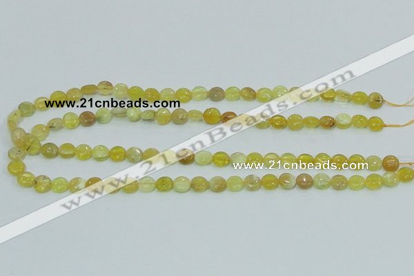 COP358 15.5 inches 8mm coin yellow opal gemstone beads wholesale