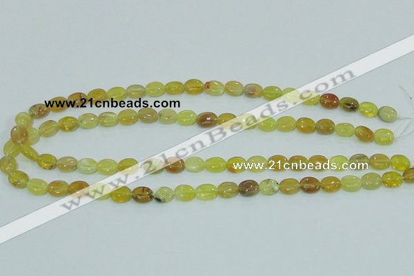 COP360 15.5 inches 8*10mm oval yellow opal gemstone beads wholesale