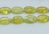 COP362 15.5 inches 10*14mm oval yellow opal gemstone beads wholesale